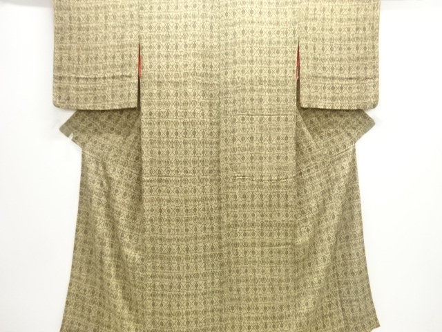 JAPANESE KIMONO / ANTIQUE KIMONO / TAISHO ROMAN STYLE / KINSHA / ABSTRACT PATTERN